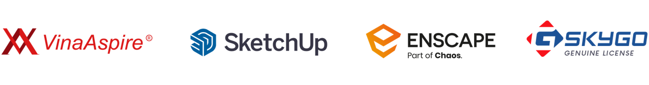 logo vinaaspire-gskygo-sketchup-enscape